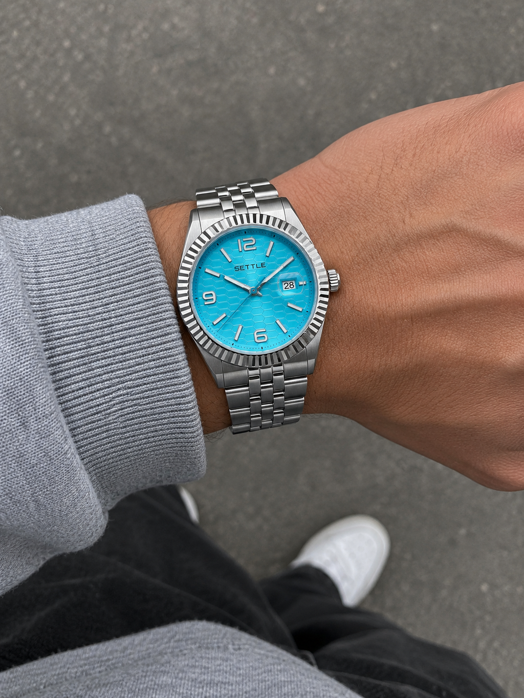 Turquoise horloge