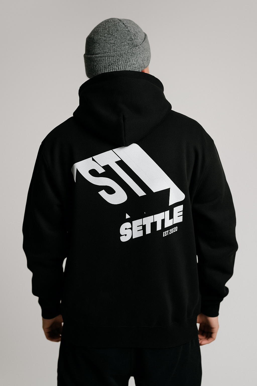 Settle Cursive Box Hoodie