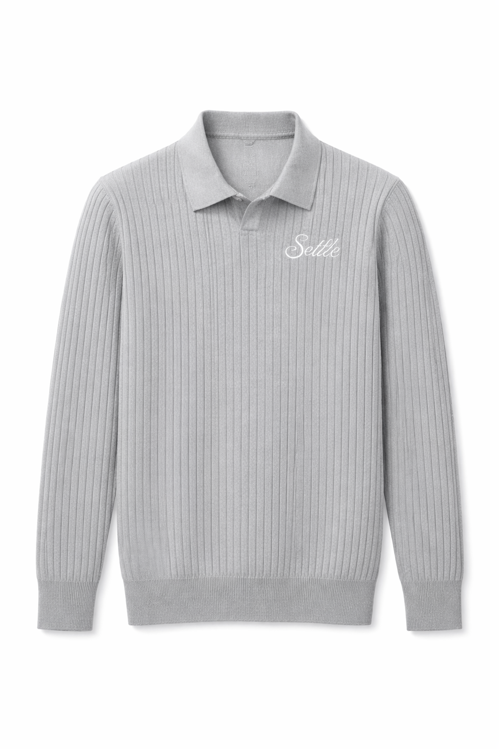 Settle Ribbed Polo Sweater