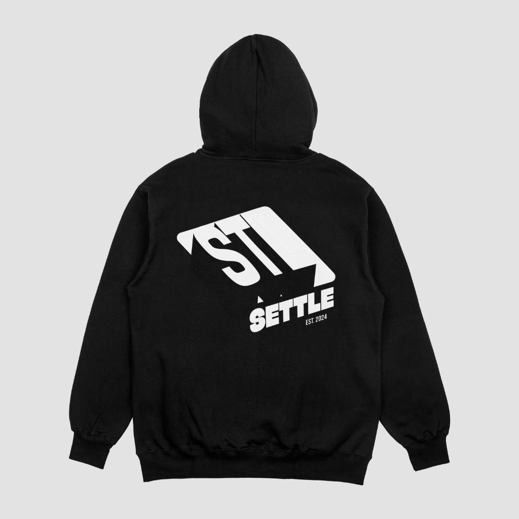 Settle Cursive Box Hoodie