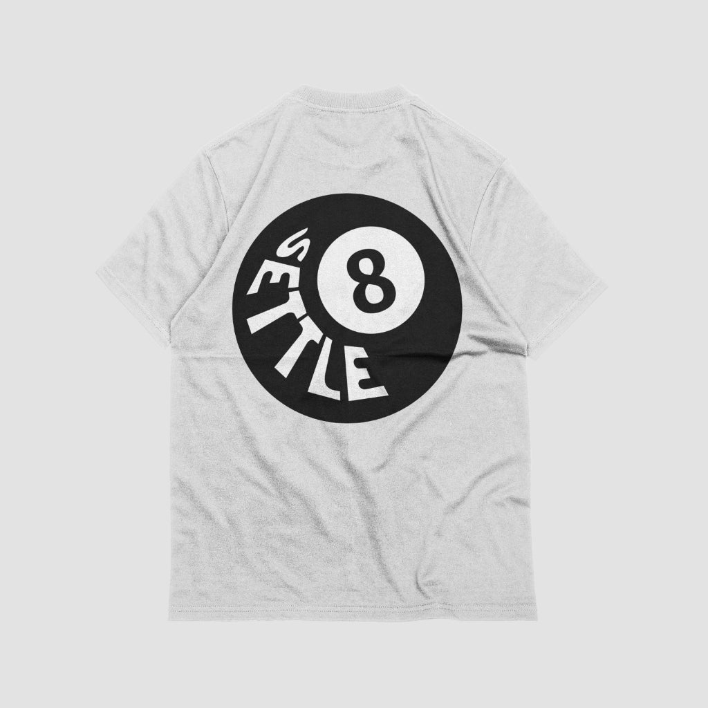 Settle 8Ball White Tee