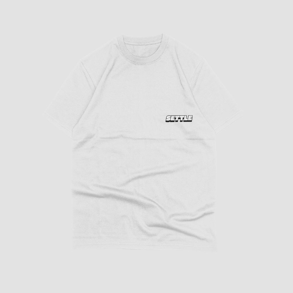 Settle 8Ball White Tee