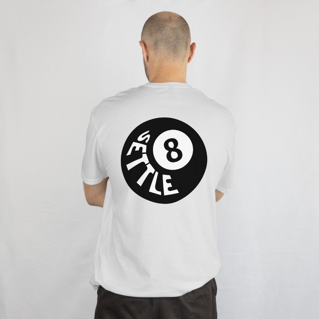 Settle 8Ball White Tee
