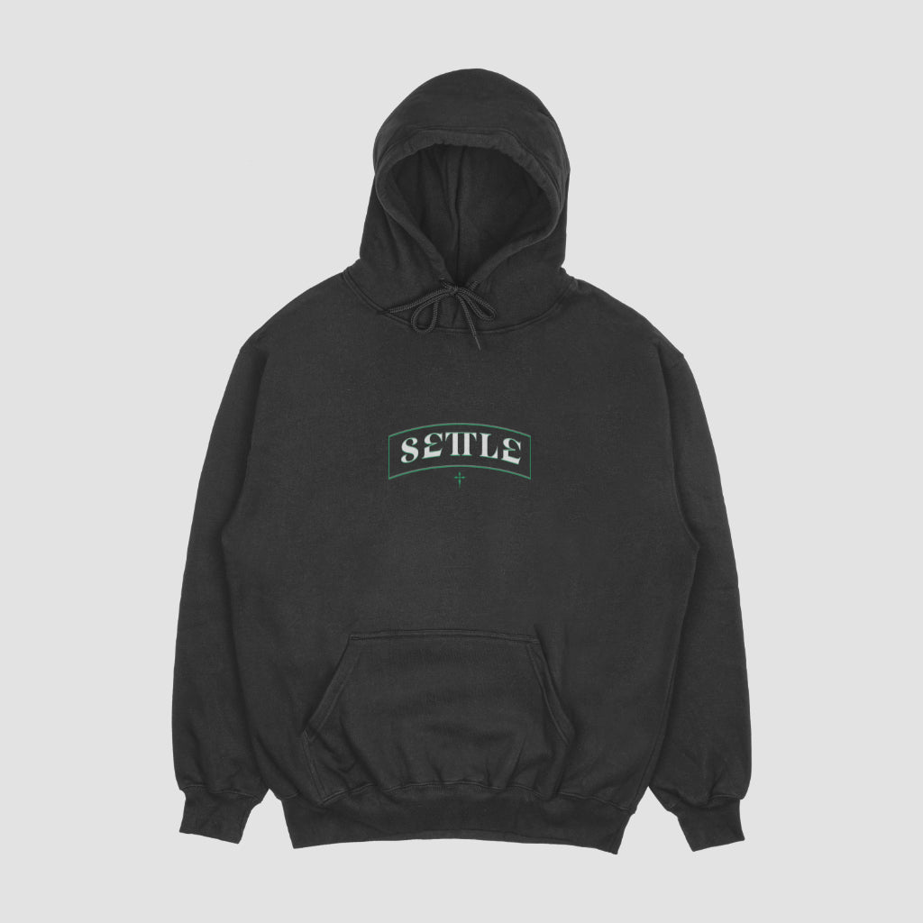 Settle Green Cross Black Hoodie