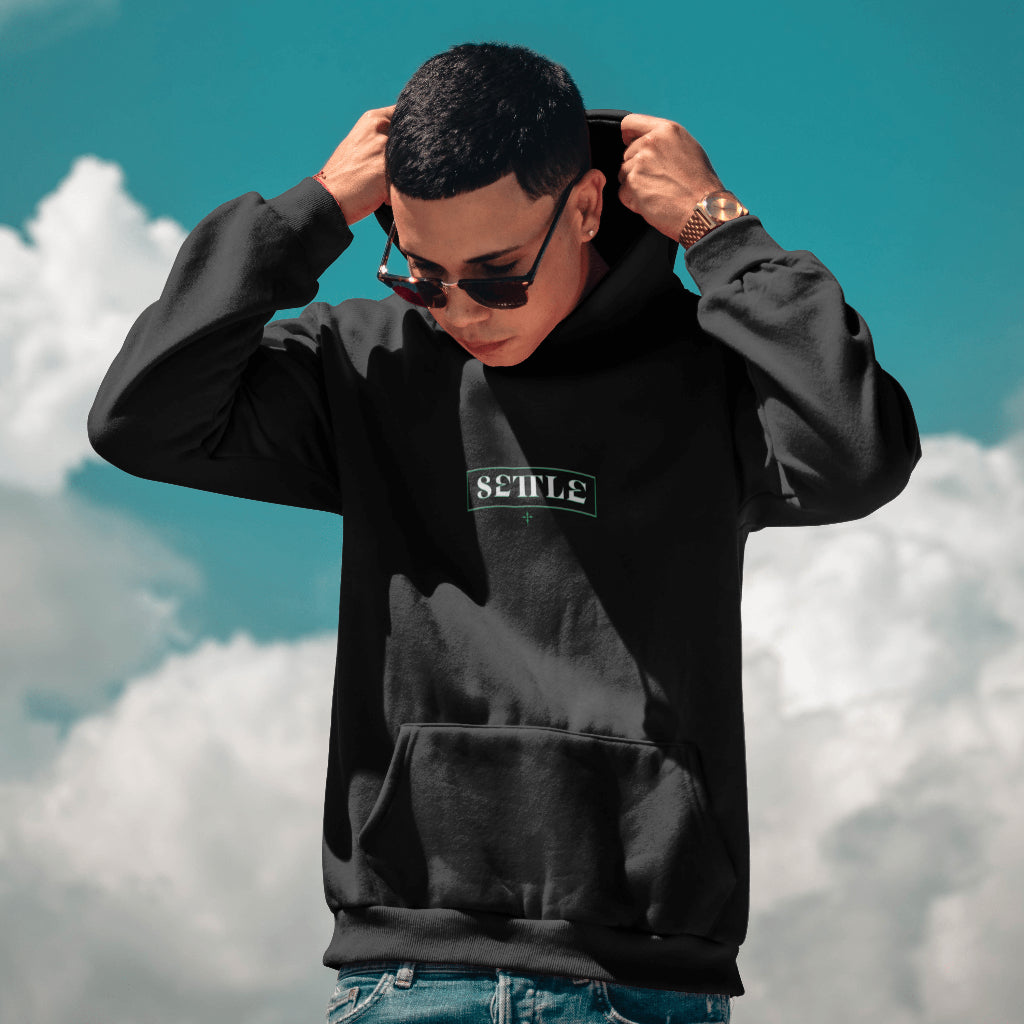 Settle Green Cross Black Hoodie