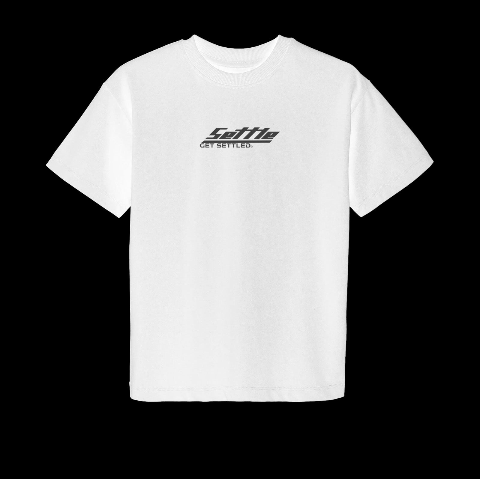 Get Settled Cursive White Tee